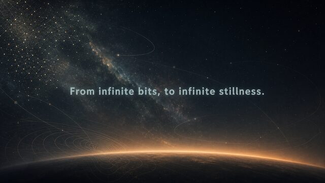 Zen Music cover for From infinite bits, to infinite stillness.