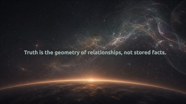 Zen Music cover for Truth is the geometry of relationships, not stored facts.
