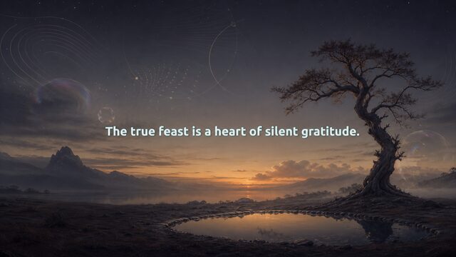 Zen Music cover for The true feast is a heart of silent gratitude.