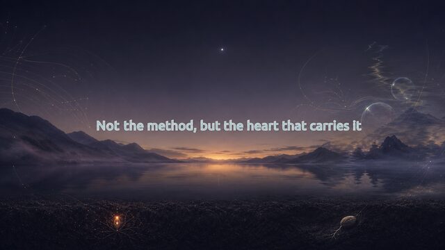 Zen Music cover for Not the method, but the heart that carries it