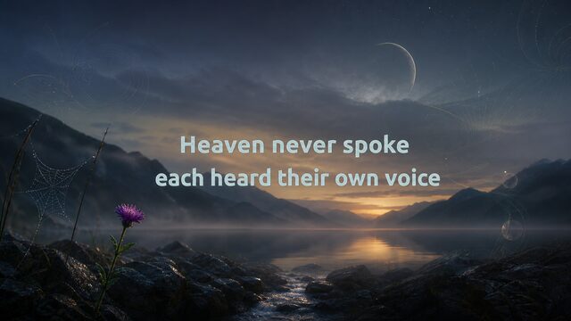 Zen Music cover for Heaven never spoke each heard their own voice