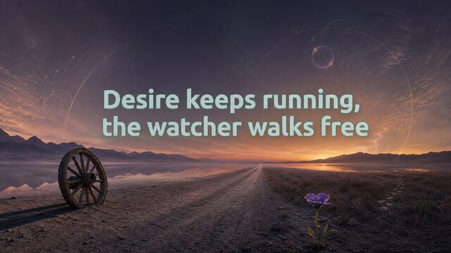Zen Music cover for Desire keeps running, the watcher walks free