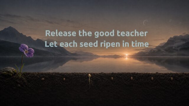 Zen Music cover for Release the good teacher Let each seed ripen in time