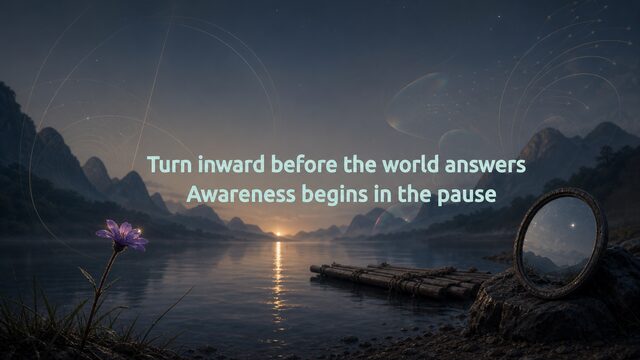 Zen Music cover for Turn inward before the world answers Awareness begins in the pause