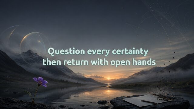 Zen Music cover for Question every certainty then return with open hands