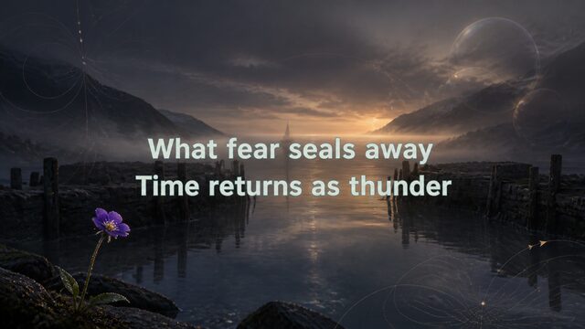 Zen Music cover for What fear seals away Time returns as thunder