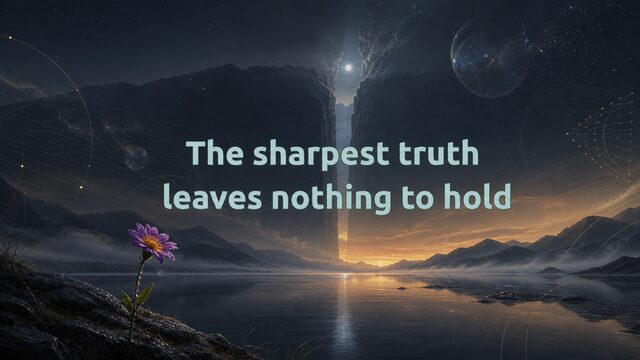 Zen Music cover for The sharpest truth leaves nothing to hold