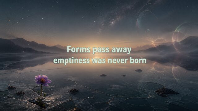 Zen Music cover for Forms pass away emptiness was never born