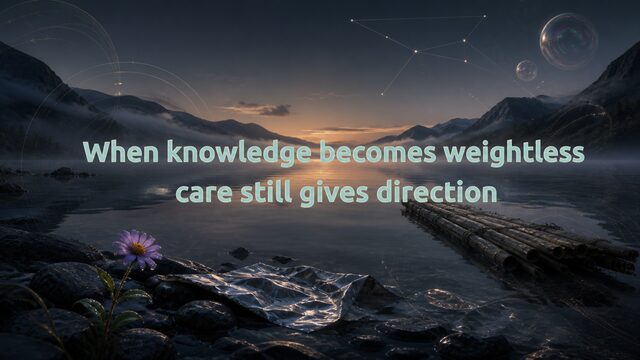 Zen Music cover for When knowledge becomes weightless care still gives direction