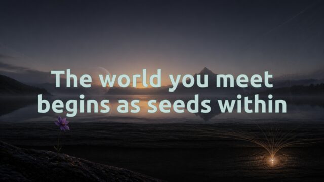 Zen Music cover for The world you meet begins as seeds within