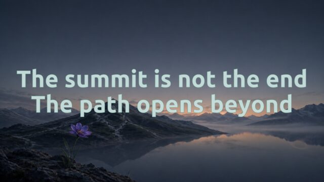 Zen Music cover for The summit is not the end The path opens beyond