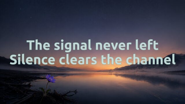 Zen Music cover for The signal never left Silence clears the channel