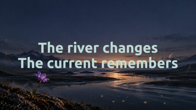 Zen Music cover for The river changes The current remembers