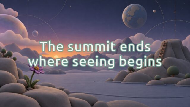 Zen Music cover for The summit ends where seeing begins