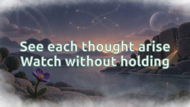 Zen Music cover for See each thought arise Watch without holding