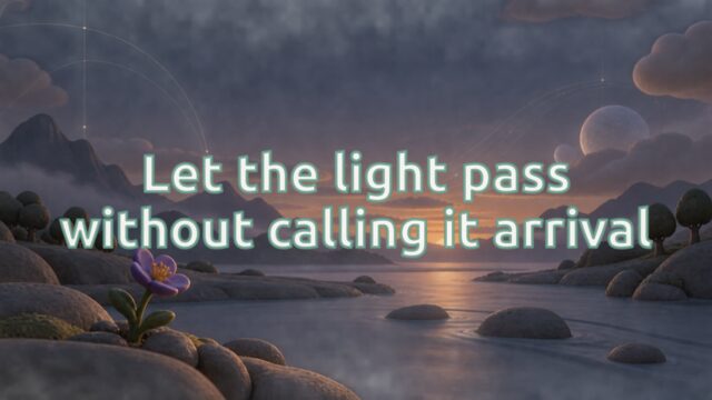 Zen Music cover for Let the light pass without calling it arrival