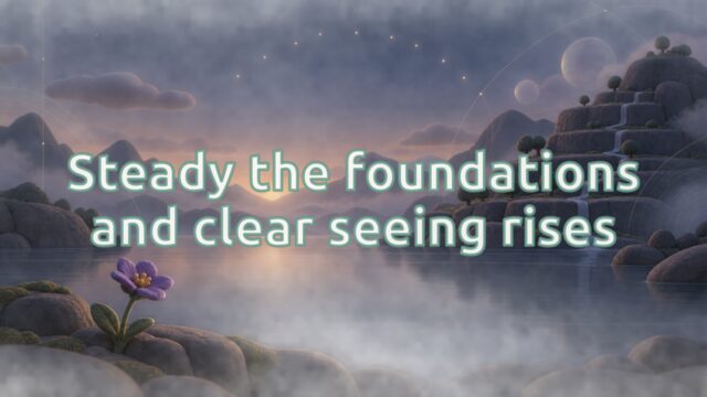 Zen Music cover for Steady the foundations and clear seeing rises