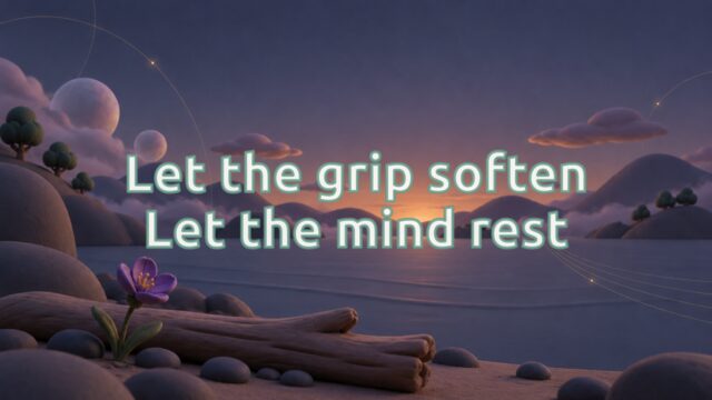 Zen Music cover for Let the grip soften Let the mind rest