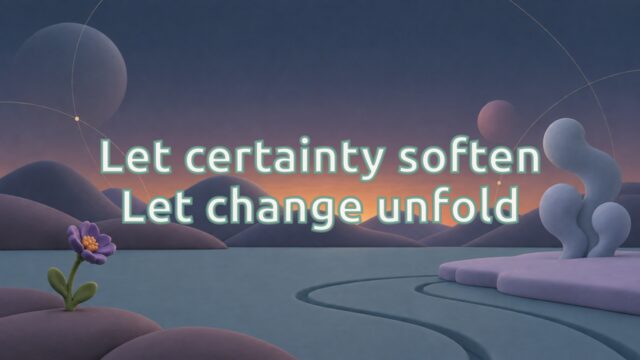 Zen Music cover for Let certainty soften Let change unfold